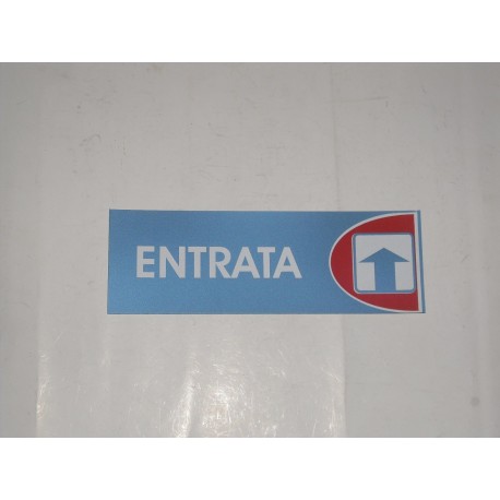 targa in plastica adesiva "ENTRATA" 180X60MM. T00736
