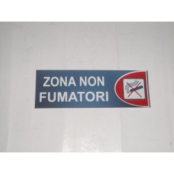 targa in plastica adesiva "ZONA NON FUMATORI" 180X63MM. T00754