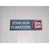 targa in plastica adesiva "ZONA NON FUMATORI" 180X63MM. T00754