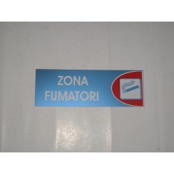 targa in plastica adesiva "ZONA FUMATORI" 180X63MM. T00753