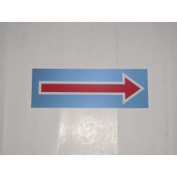 targa in plastica adesiva "FRECCIA" 180X63MM. T00737