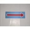 targa in plastica adesiva "FRECCIA" 180X63MM. T00737