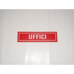 targa in plastica adesiva "UFFICI" 150x40mm TO1400