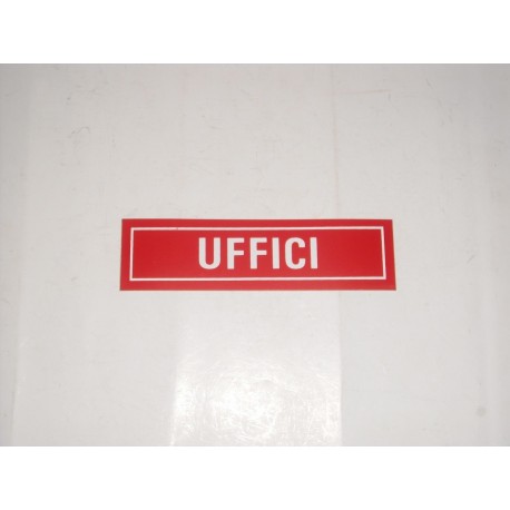 targa in plastica adesiva "UFFICI" 150x40mm TO1400
