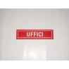 targa in plastica adesiva "UFFICI" 150x40mm TO1400