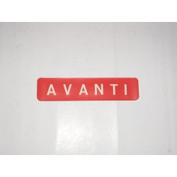 targa in plastica adesiva "AVANTI" 150x40mm TO1400