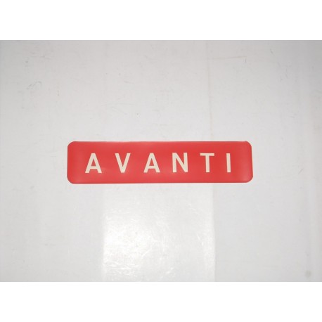targa in plastica adesiva "AVANTI" 150x40mm TO1400