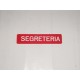 targa in plastica adesiva "SEGRETERIA" 150x40mm TO1400