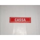 targa in plastica adesiva "CASSA" 150x40mm TO1400