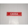 targa in plastica adesiva "CASSA" 150x40mm TO1400