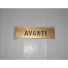 targa in plastica incisa oro adesiva "AVANTI" 150X40MM. 5264337