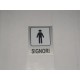 targa in plastica adesiva "SIGNORI" 100X80MM. T00860