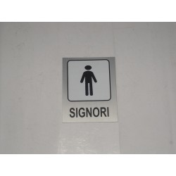 targa in plastica adesiva "SIGNORI" 100X80MM. T00860