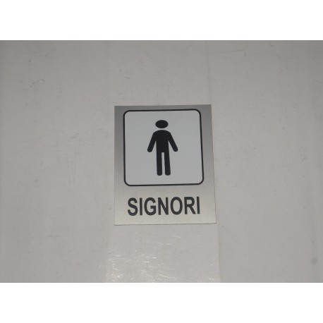 targa in plastica adesiva "SIGNORI" 100X80MM. T00860