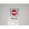 targa in plastica adesiva "PRIVATO" 100X80MM. T00858