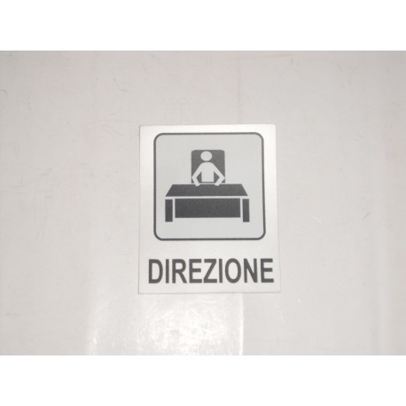 targa in plastica adesiva "DIREZIONE" 100X80MM. T00853