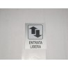 targa in plastica adesiva "ENTRATA LIBERA" 100X80MM. T00855