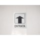targa in plastica adesiva "ENTRATA" 100X80MM. T00854