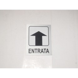 targa in plastica adesiva "ENTRATA" 100X80MM. T00854