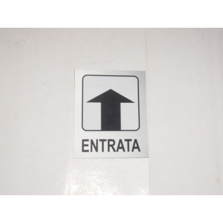 targa in plastica adesiva "ENTRATA" 100X80MM. T00854