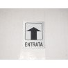 targa in plastica adesiva "ENTRATA" 100X80MM. T00854