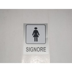 targa in plastica adesiva "SIGNORE" 100X80MM. T00859