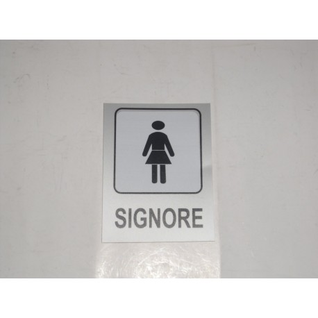 targa in plastica adesiva "SIGNORE" 100X80MM. T00859