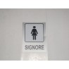 targa in plastica adesiva "SIGNORE" 100X80MM. T00859
