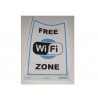 targa in plastica adesiva "FREE WIFI ZONE" 300X200MM. T07103