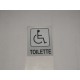 targa in plastica adesiva "TOILETTE" 100X80MM. T00867