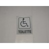 targa in plastica adesiva "TOILETTE" 100X80MM. T00867