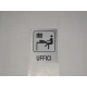 targa in plastica adesiva "UFFICI" 100X80MM. T00868