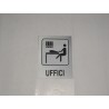 targa in plastica adesiva "UFFICI" 100X80MM. T00868