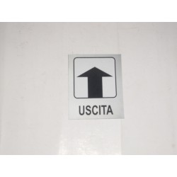 targa in plastica adesiva "USCITA" 100X80MM. T00870