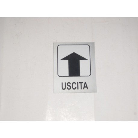 targa in plastica adesiva "USCITA" 100X80MM. T00870
