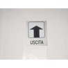 targa in plastica adesiva "USCITA" 100X80MM. T00870