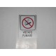 targa in plastica adesiva "VIETATO FUMARE" 100X80MM. T00871