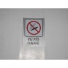targa in plastica adesiva "VIETATO FUMARE" 100X80MM. T00871