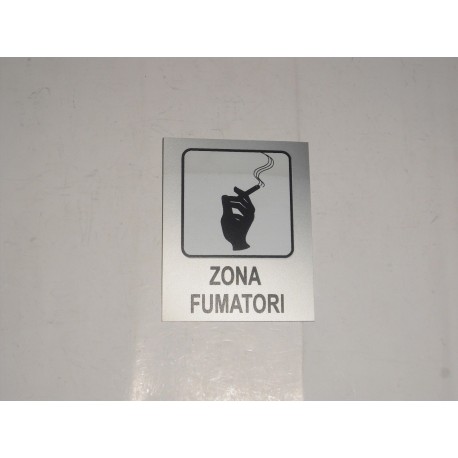 targa in plastica adesiva "ZONA FUMATORI" 100X80MM. T00873