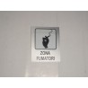 targa in plastica adesiva "ZONA FUMATORI" 100X80MM. T00873