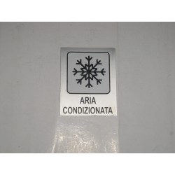targa in plastica adesiva "ARIA CONDIZIONATA" 100X80MM. T00851