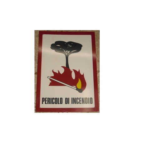 targa in plastica "PERICOLO INCENDIO" 450X320MM. 557744
