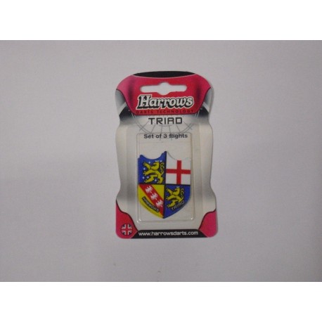 SET IMPENNAGGI / ALETTE PER FRECCETTE / DARDI HARROWS TRIAD BANDIERE INGLESI