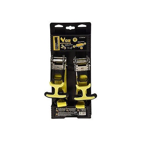 CRICCHETTI A CINGHIA IN POLIESTERE VIGOR PORTATA 400 KG 5 METRI 2 PEZZI