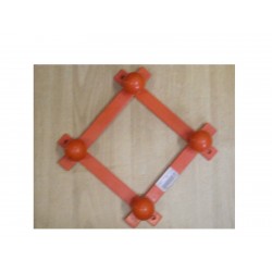 Appendiabito 4 posti colorato rosso plastica