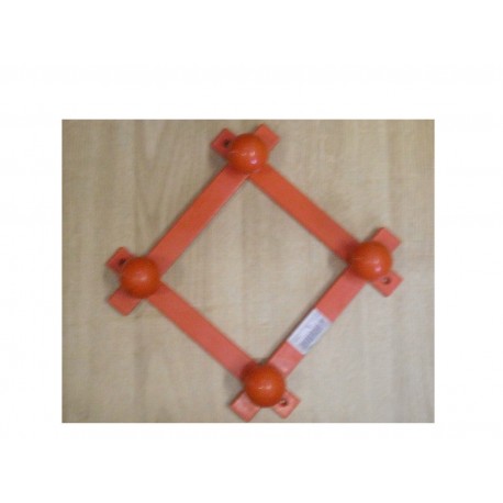 Appendiabito 4 posti colorato rosso plastica