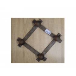 Appendiabito 4 posti colore legno noce plastica