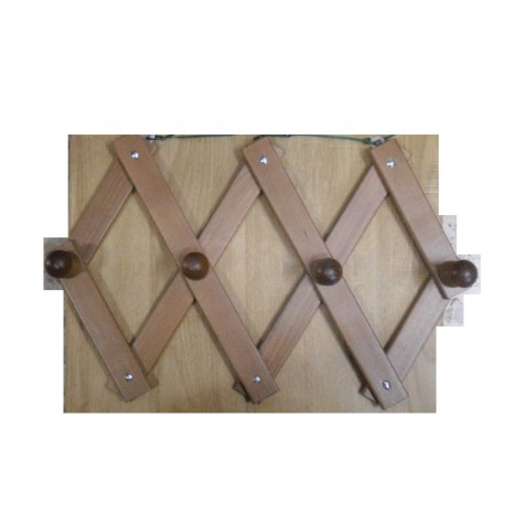 Appendiabito 4 posti legno noce