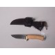 coltello con lama fissa CACCIA legno/acciaio cm.11 32050