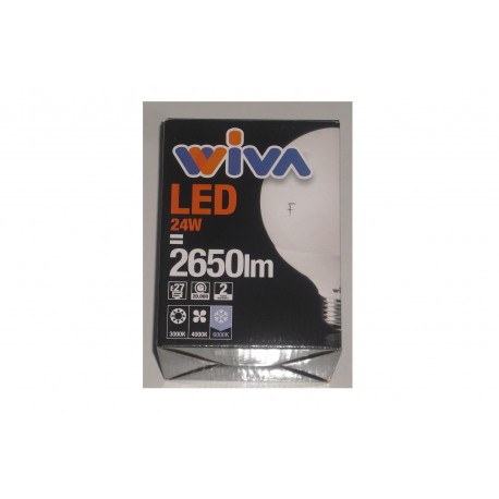 lampada globo led 24w wiva E 27 luce fredda 6000k 9780866